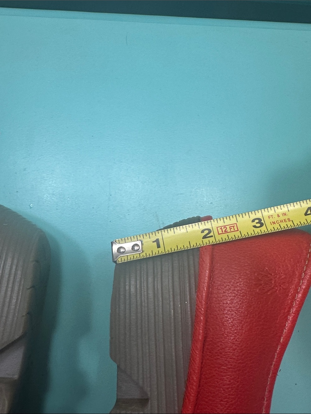 Fly London Red Peep-Toe Leather Flats - Picture 5 of 6